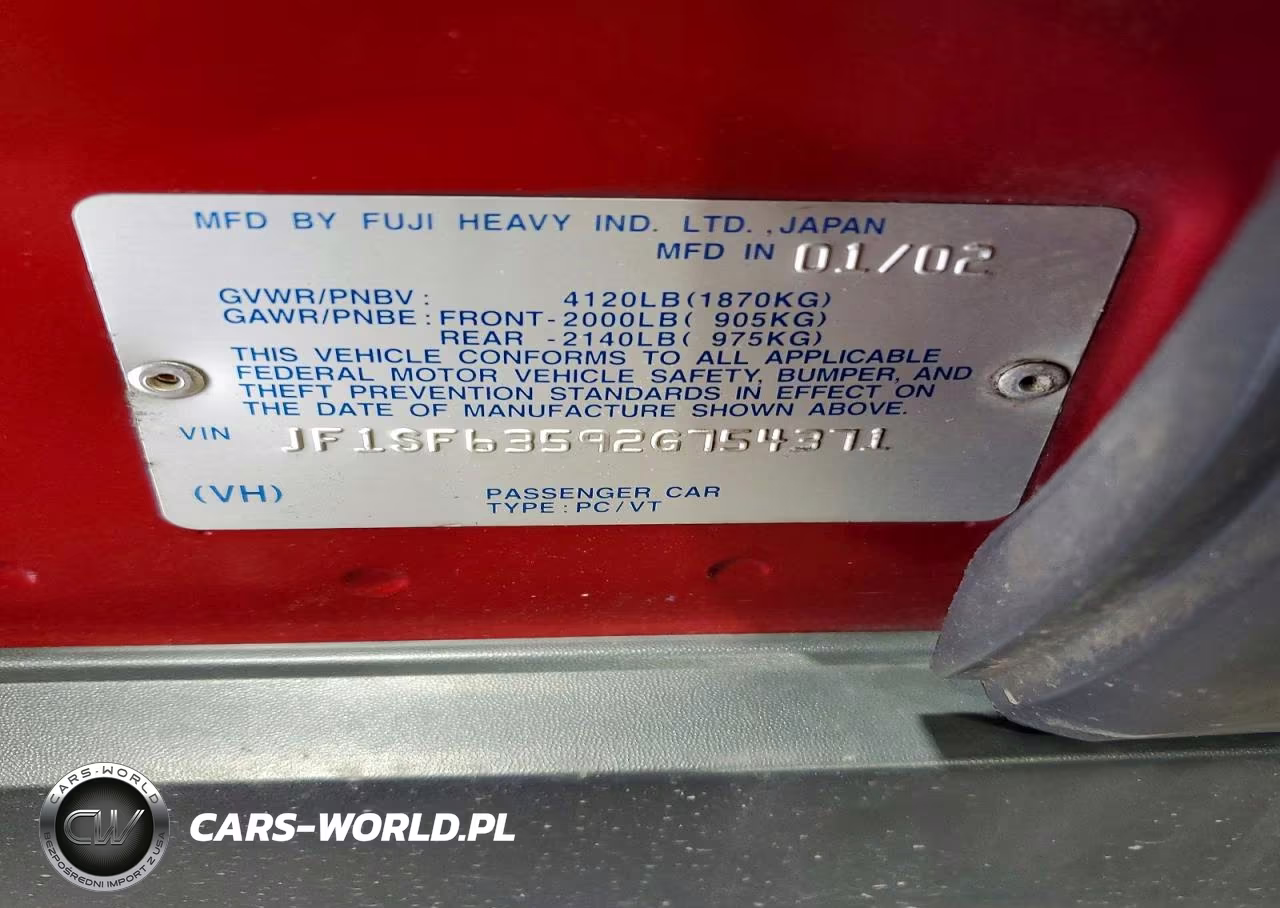 2002 Subaru Forester L VIN:JF1SF63592G754371 - 14
