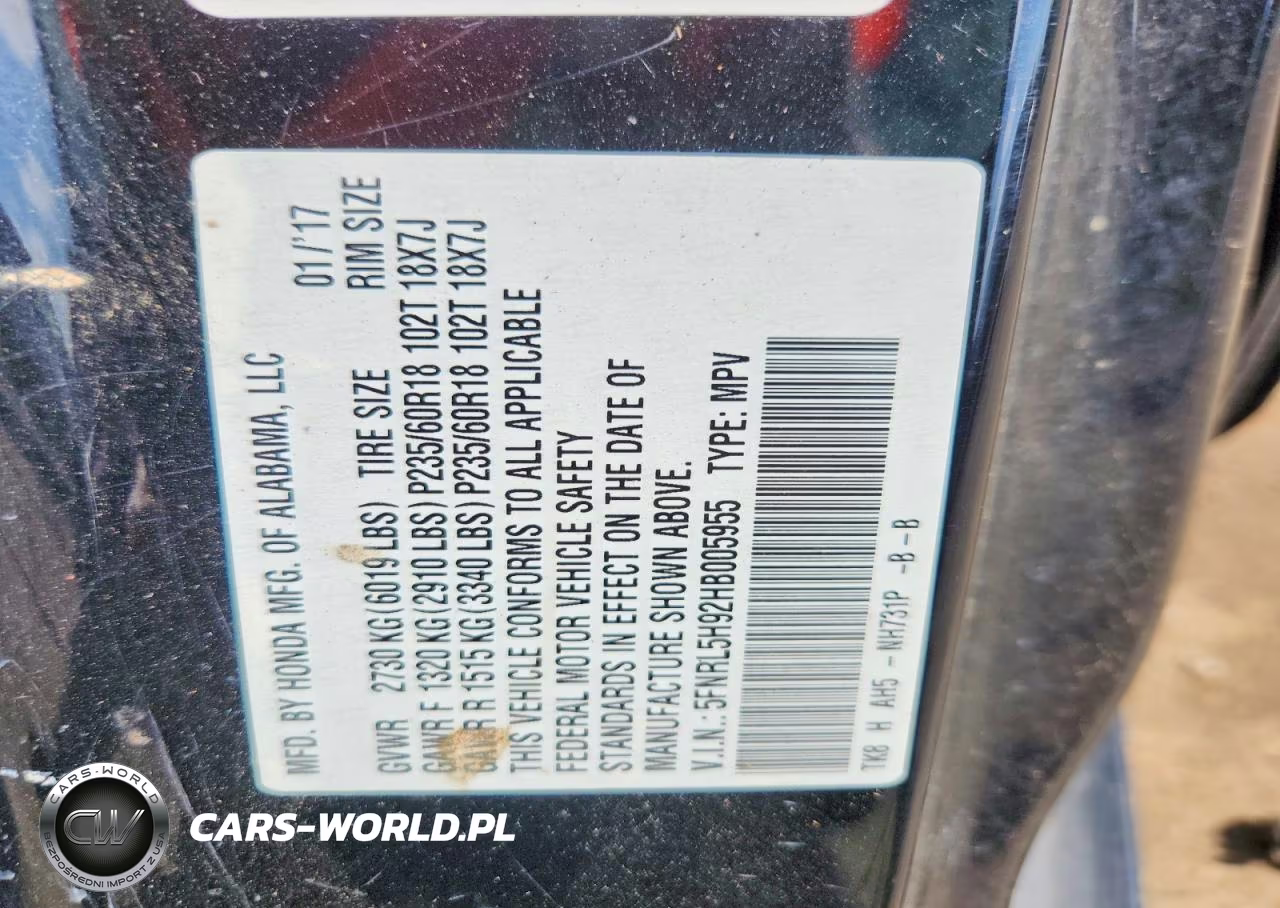 2017 Honda Odyssey Touring-Touring Elite VIN:5FNRL5H92HB005955 - 13