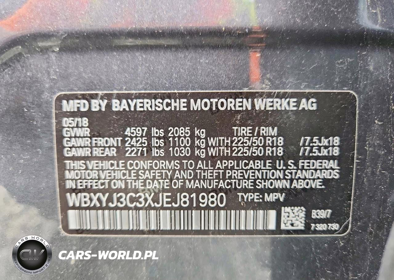 2018 BMW X2 Sdrive28I VIN:WBXYJ3C3XJEJ81980 - 14