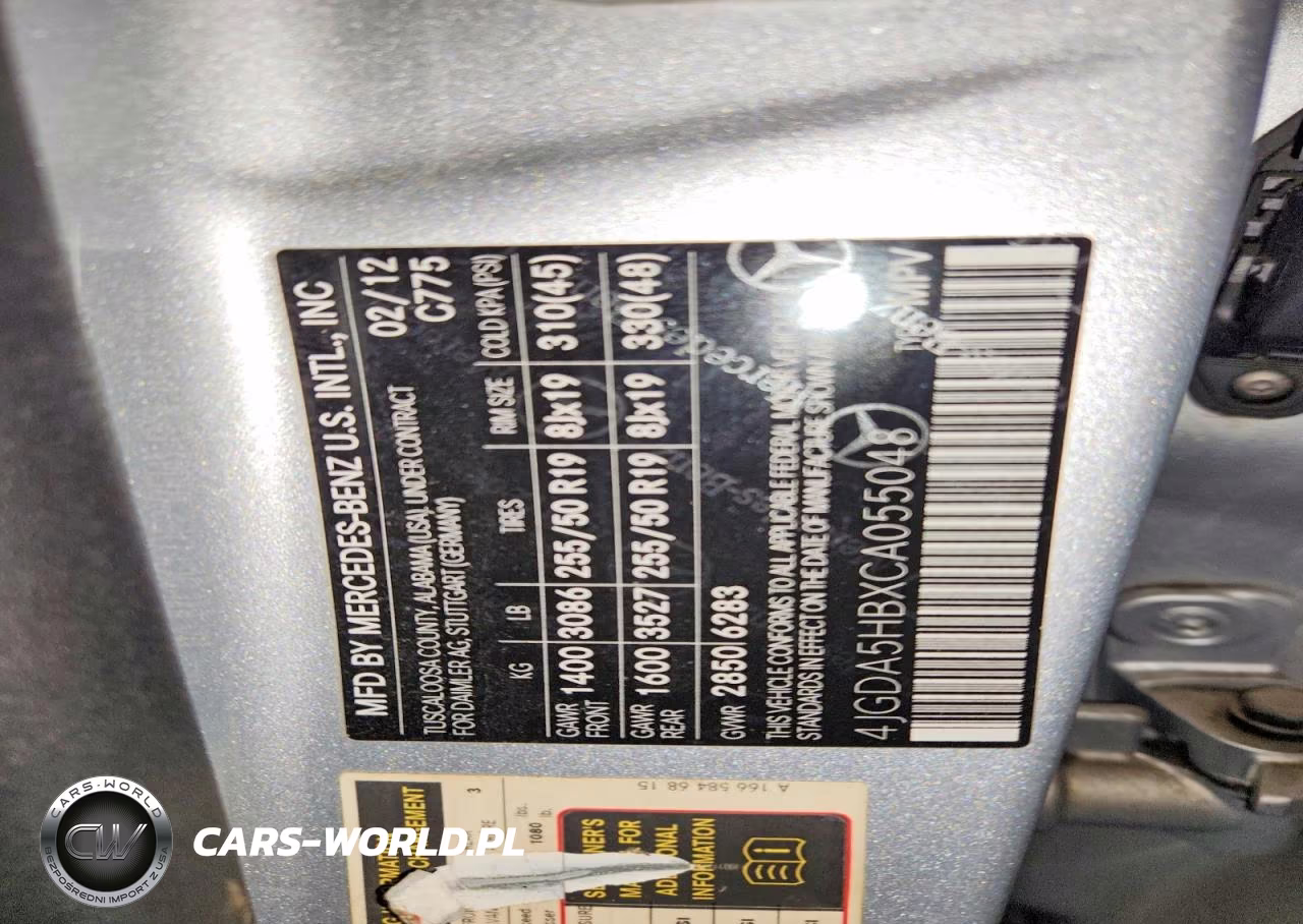 2012 Mercedes-Benz Ml 350 4Matic VIN:4JGDA5HBXCA055048 - 13