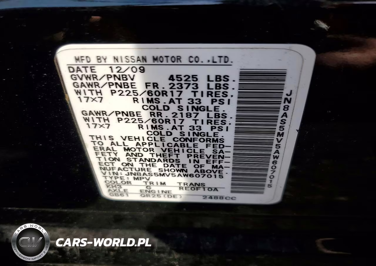 2010 Niss Rogue VIN:JN8AS5MV5AW607015 - 13