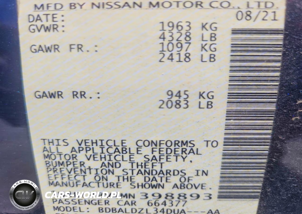 2021 Nissan Altima S VIN:1N4BL4BV4MN398893 - 12