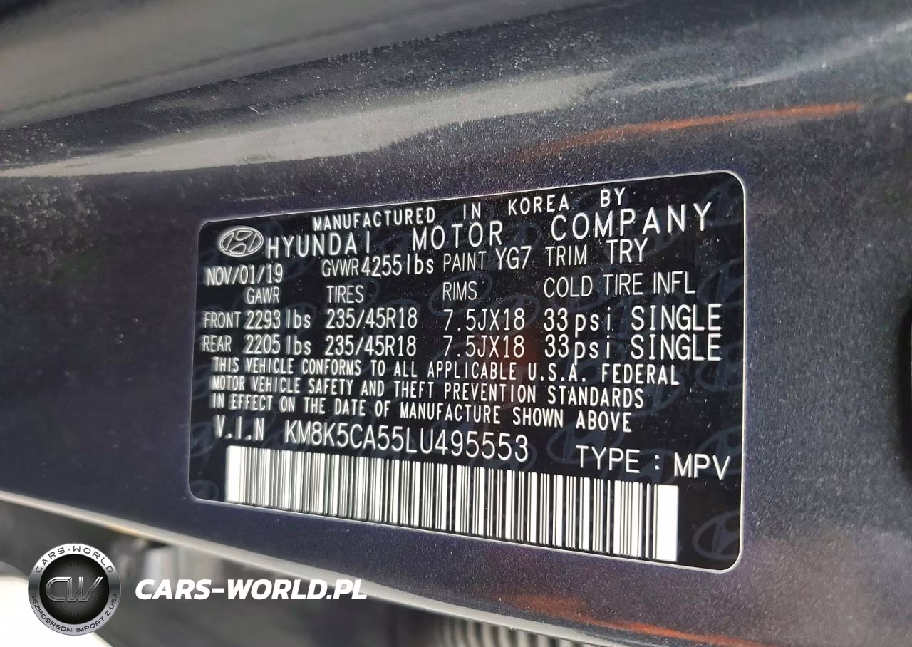 2020 Hyundai Kona Ultimate VIN:KM8K5CA55LU495553 - 14