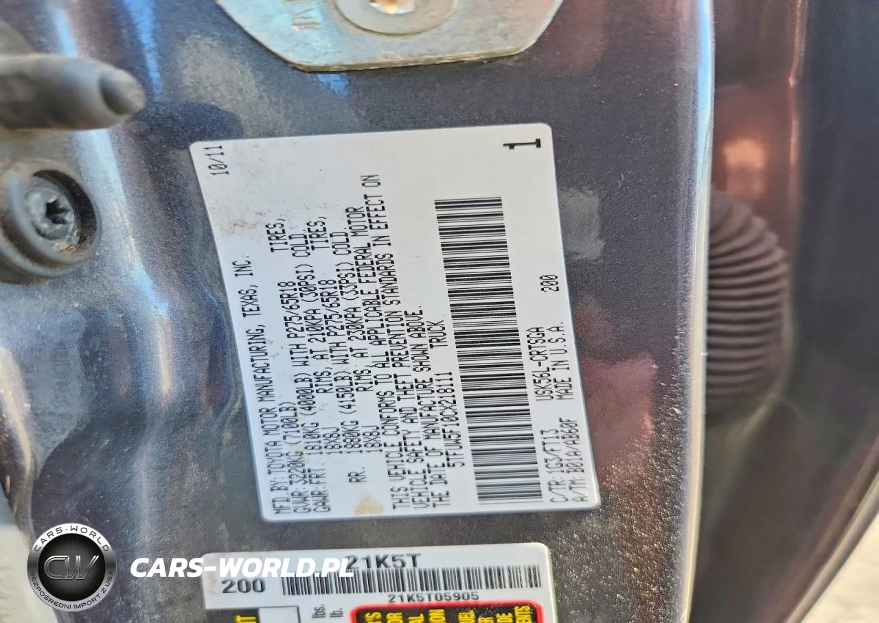 2012 Toyota Tundra Double Cab Sr5 VIN:5TFUW5F10CX218111 - 12