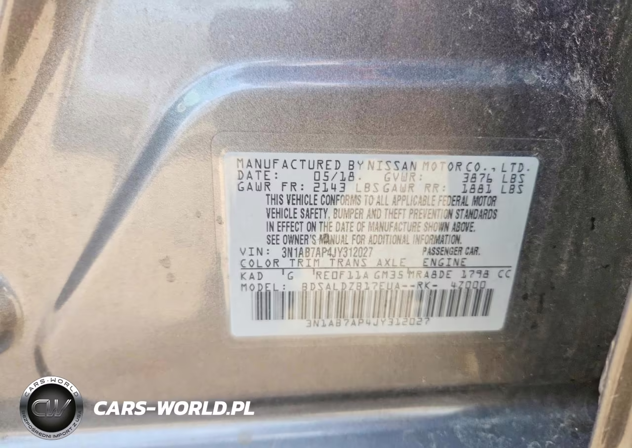 2018 Nissan Sentra Sv VIN:3N1AB7AP4JY312027 - 12