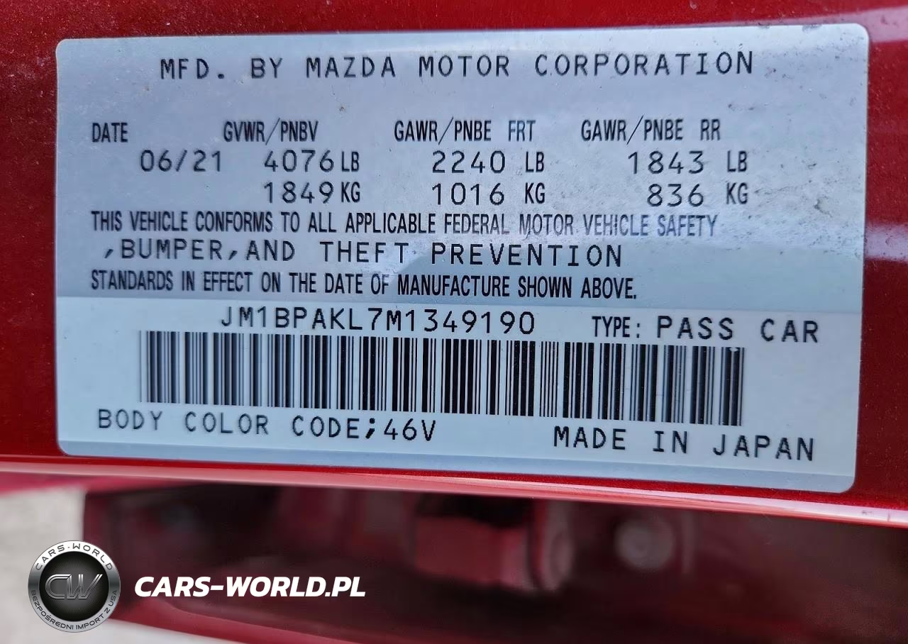 2021 Mazda 3 Select VIN:JM1BPAKL7M1349190 - 12