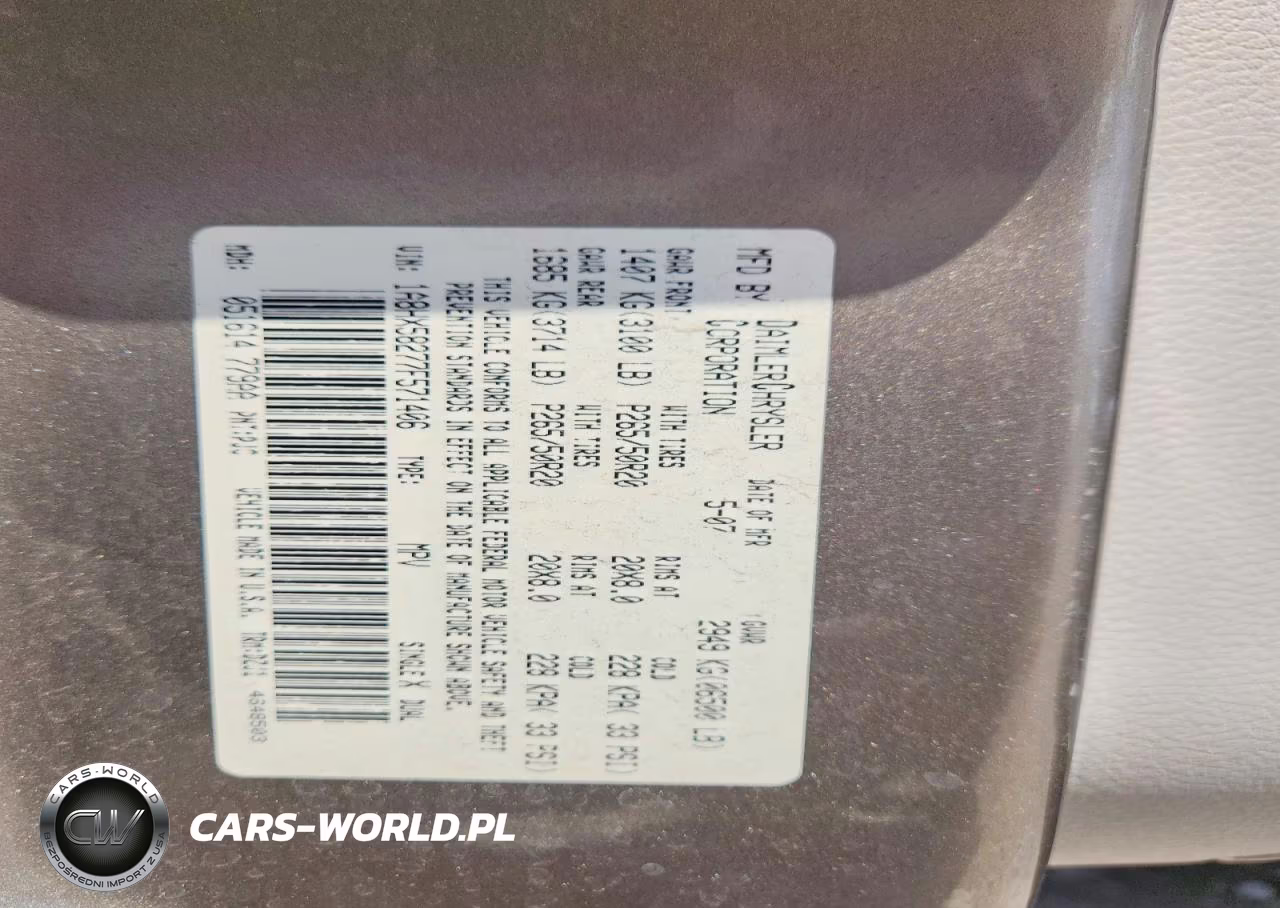 2007 Chrysler Aspen Limited VIN:1A8HX58277F571406 - 13