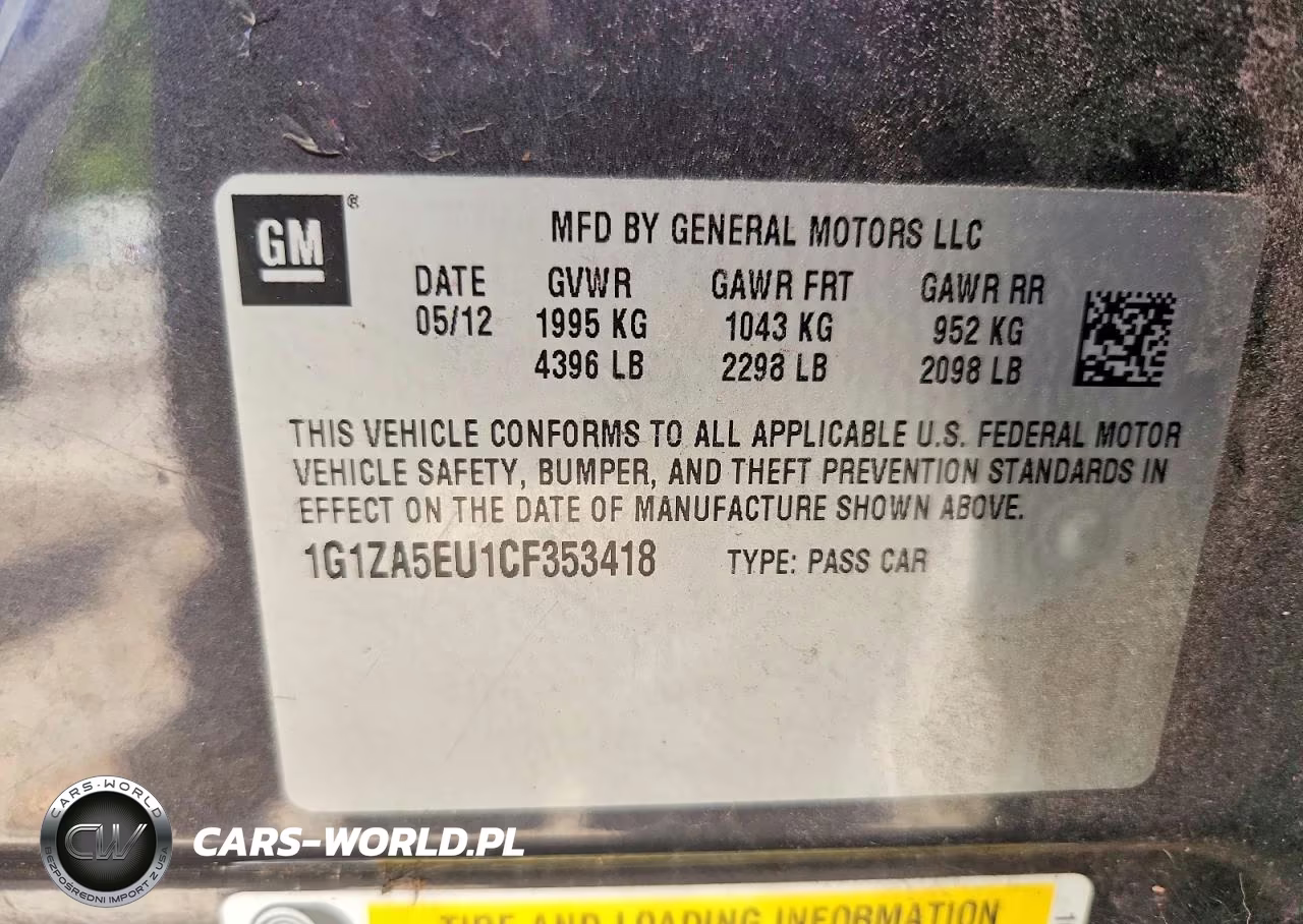 2012 Chevrolet Malibu Ls VIN:1G1ZA5EU1CF353418 - 13