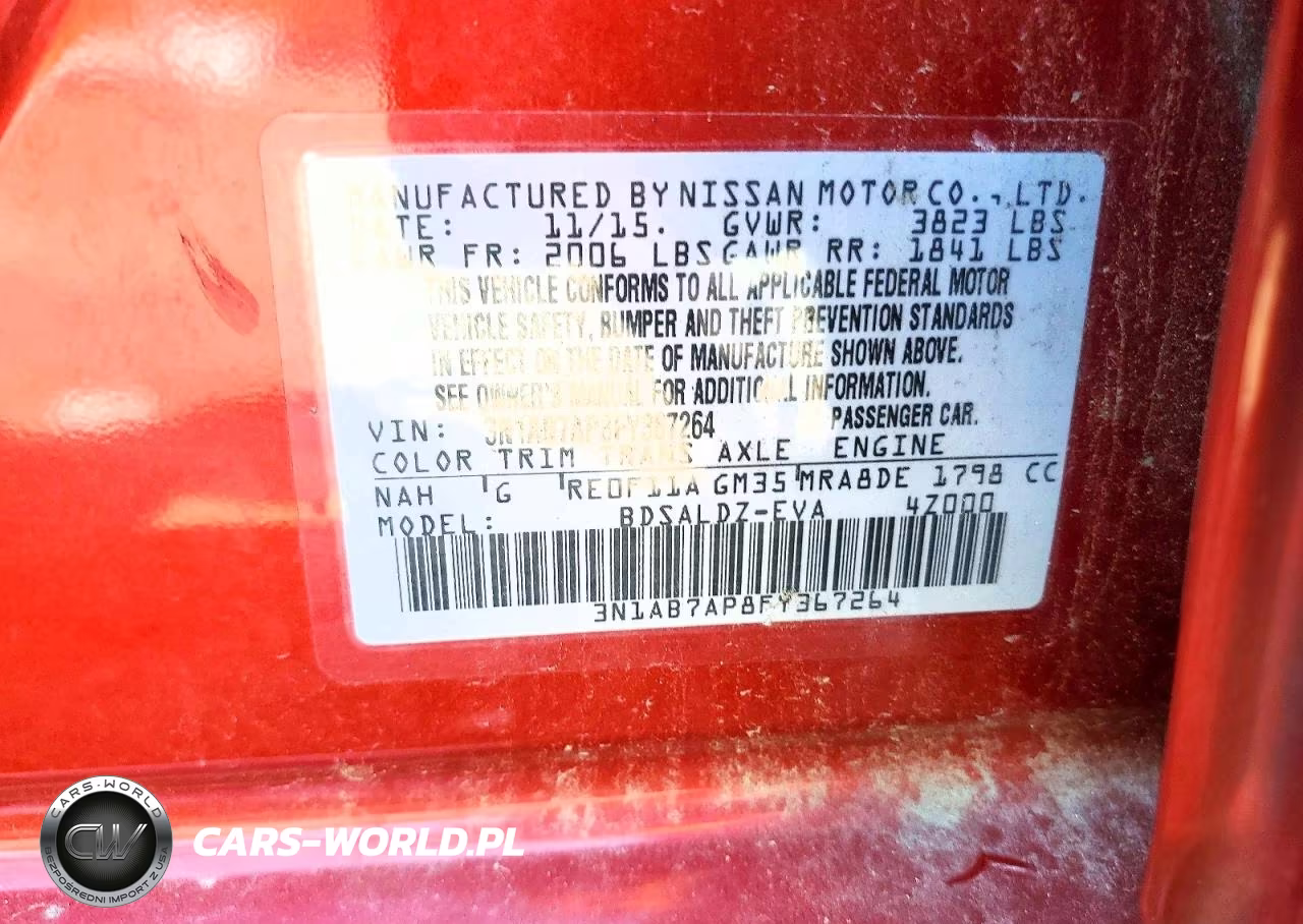 2015 Nissan Sentra VIN:3N1AB7AP8FY367264 - 12