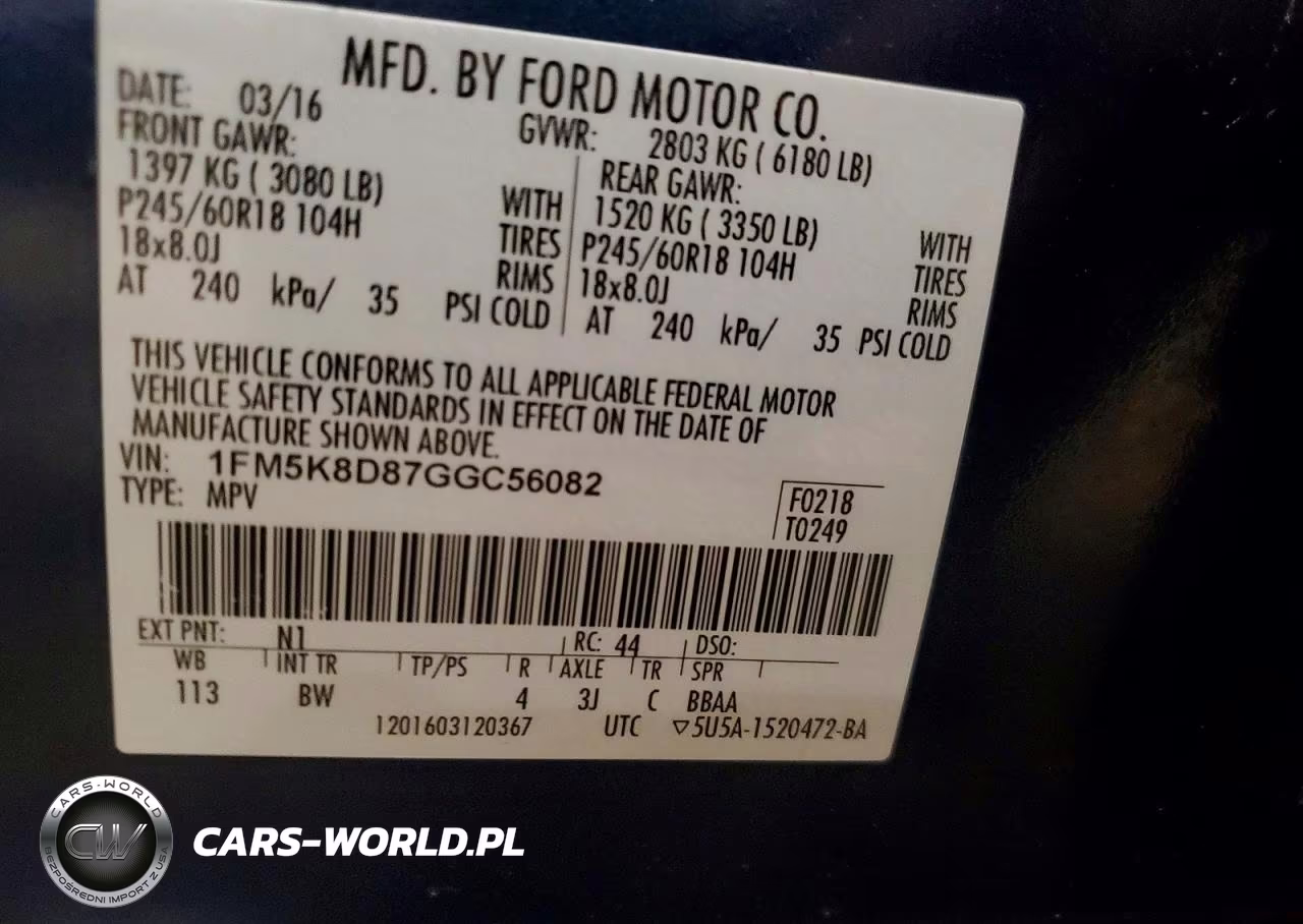 2016 Ford Explorer Xlt VIN:1FM5K8D87GGC56082 - 14