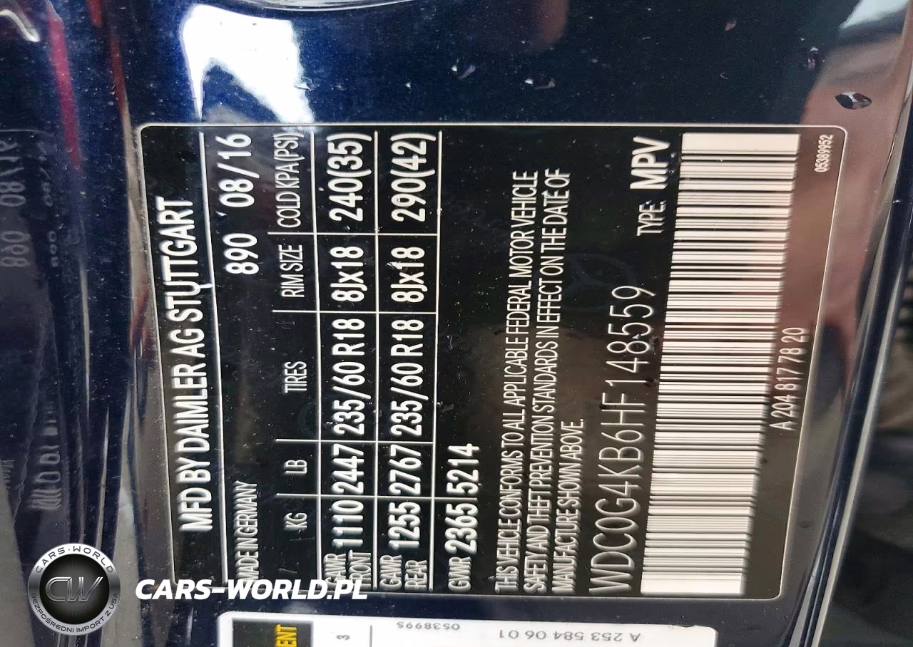 2017 Mercedes-Benz Glc 300 4Matic VIN:WDC0G4KB6HF148559 - 13