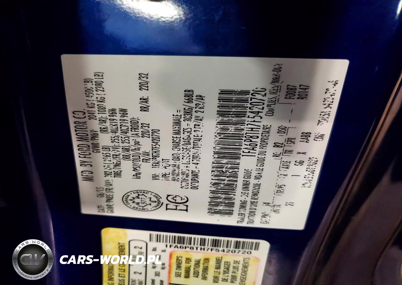 2015 Ford Mustang VIN:1FA6P8TH7F5420720 - 12