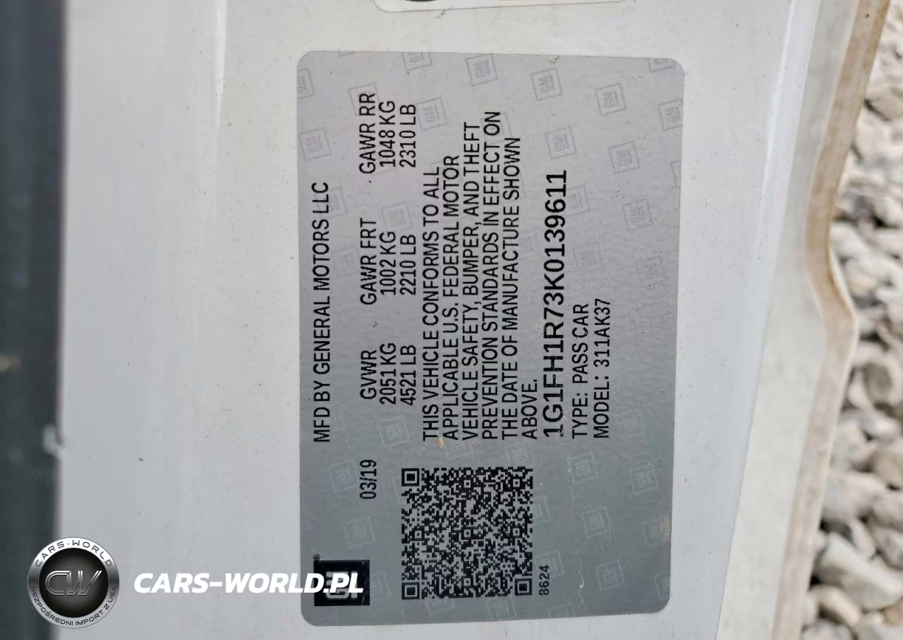 2019 Chevrolet Camaro Ss VIN:1G1FH1R73K0139611 - 13