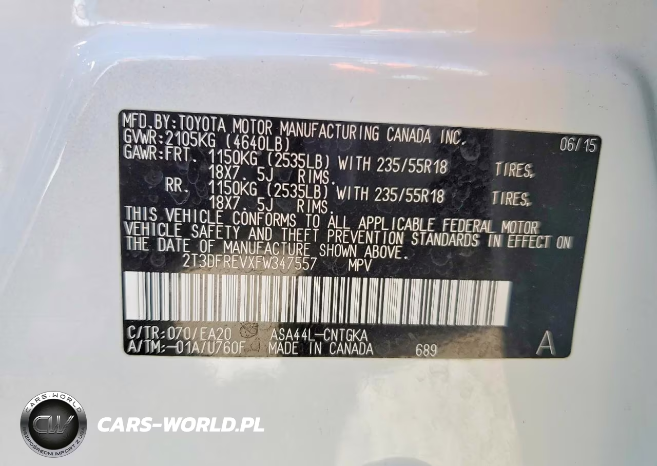 2015 Toyota Rav4 Limited VIN:2T3DFREVXFW347557 - 13