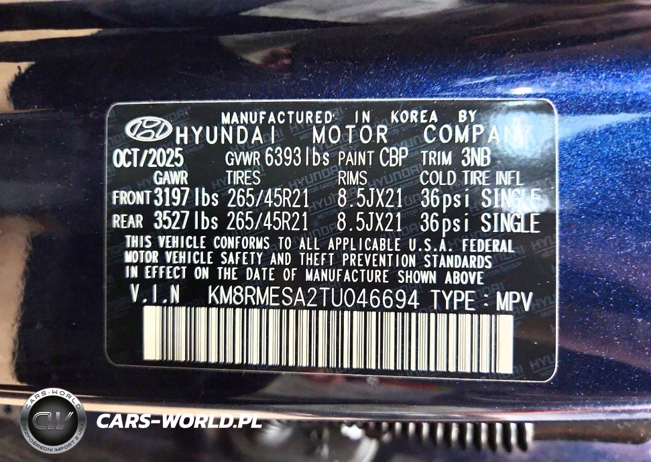 2026 Hyundai Palisade Calligraphy VIN:KM8RMESA2TU046694 - 13