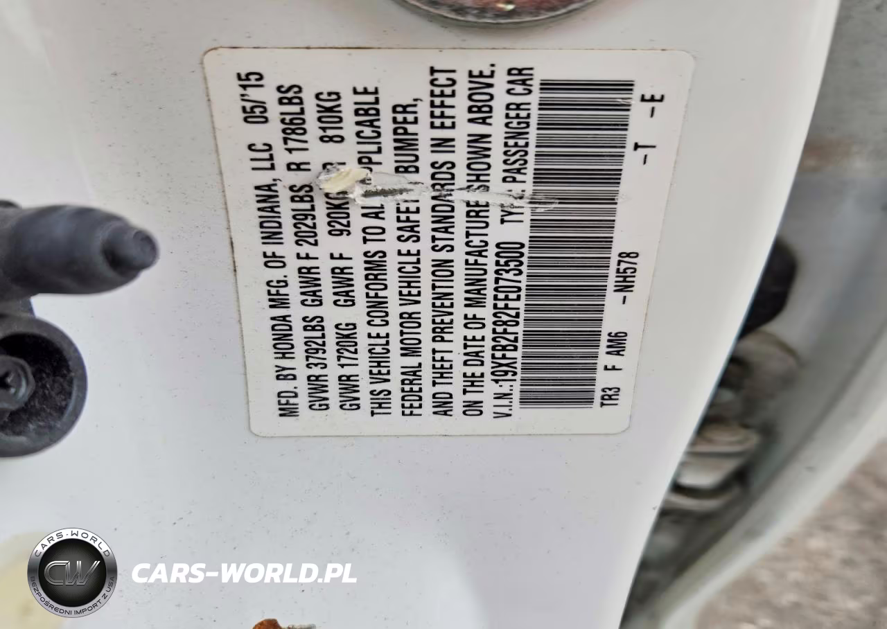 2015 Honda Civic Ex VIN:19XFB2F82FE073500 - 13