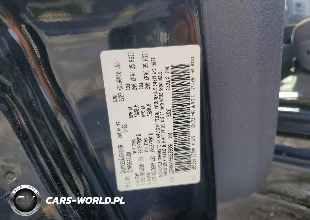 2005 Dodge Dakota Slt VIN:1D7HW42N55S366006 - 13