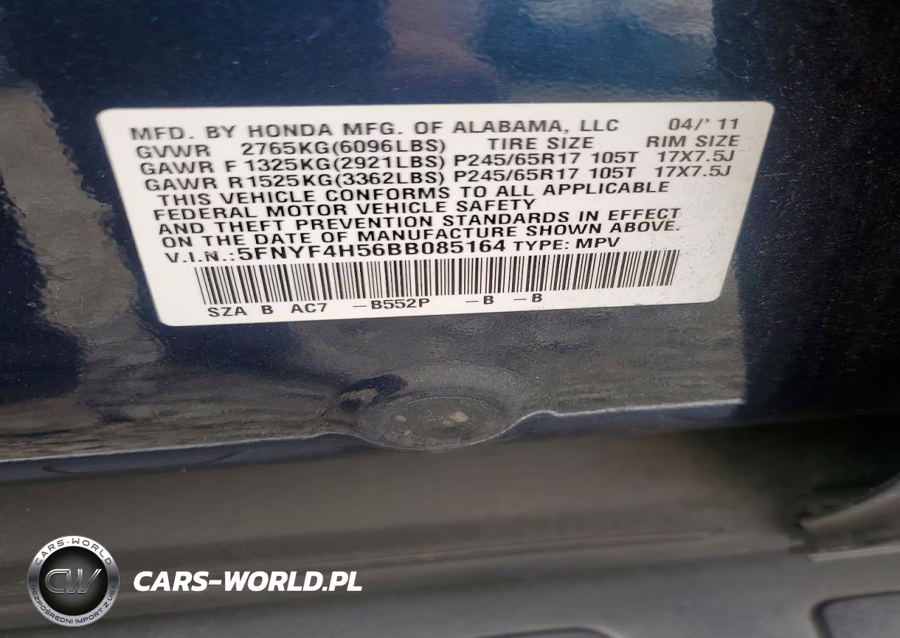2011 Honda Pilot Exl VIN:5FNYF4H56BB085164 - 13