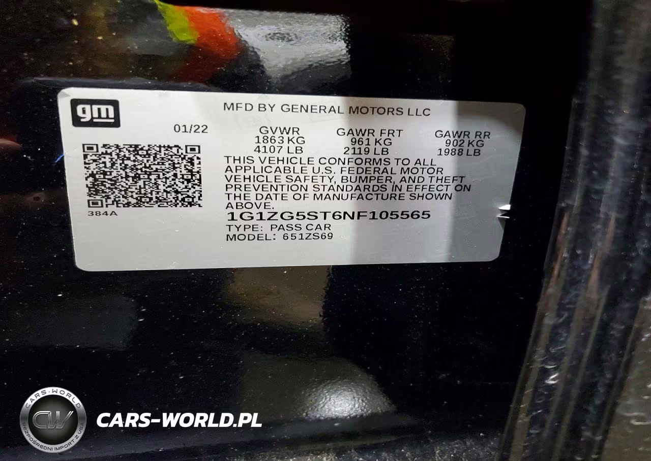 2022 Chevrolet Malibu Rs VIN:1G1ZG5ST6NF105565 - 13