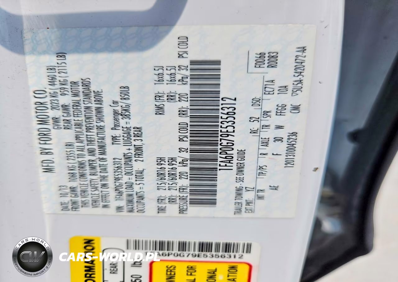 2014 Ford Fusion VIN:1FA6P0G79E5356312 - 12