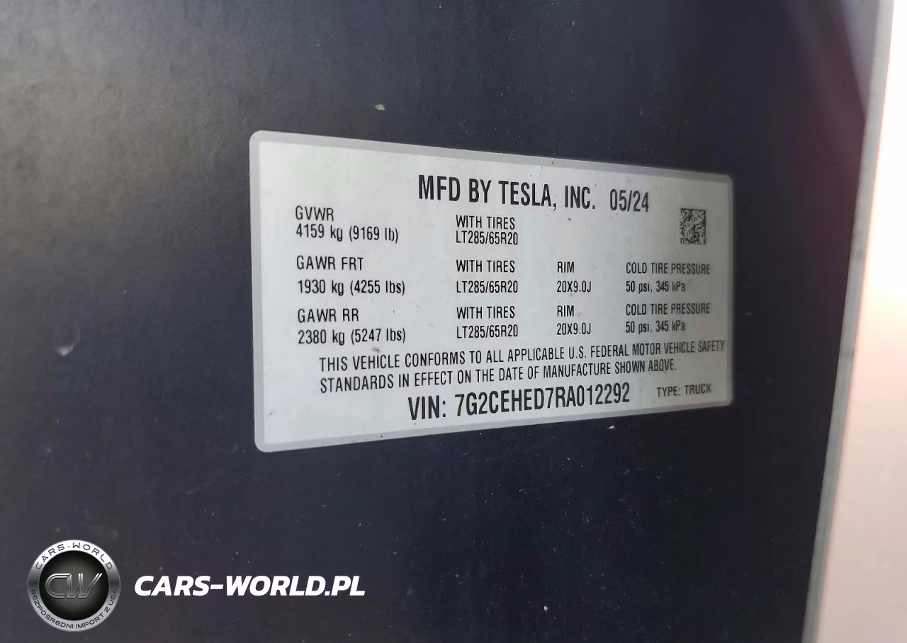 2024 Tesla Cybertruck VIN:7G2CEHED7RA012292 - 14