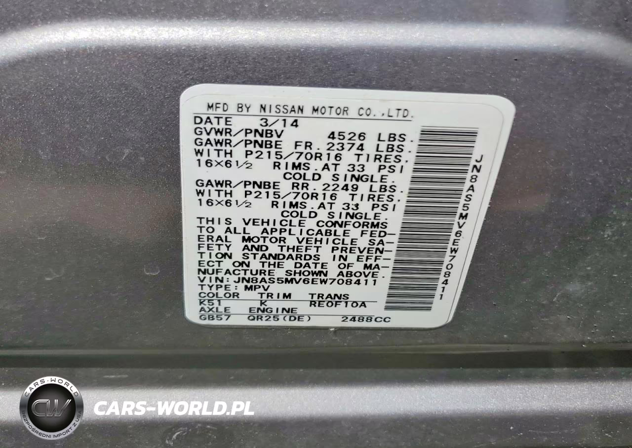 2014 Nissan Rogue Select S VIN:JN8AS5MV6EW708411 - 13