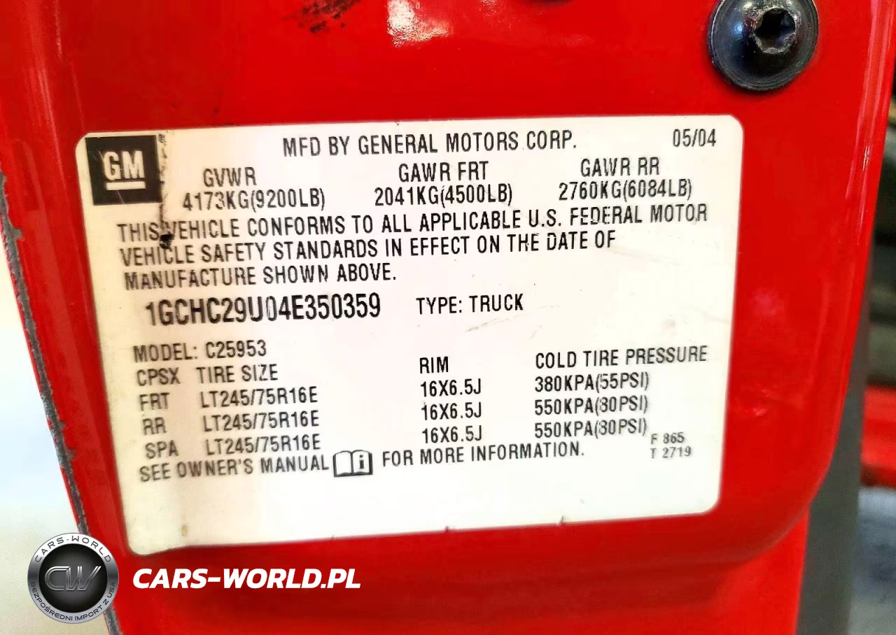 2004 Chevrolet Silverado C2500 Heavy Duty VIN:1GCHC29U04E350359 - 12