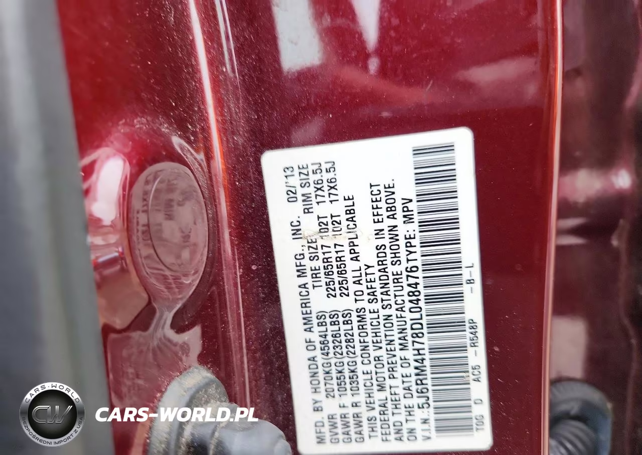2013 Honda Cr-V Exl VIN:5J6RM4H78DL048476 - 13