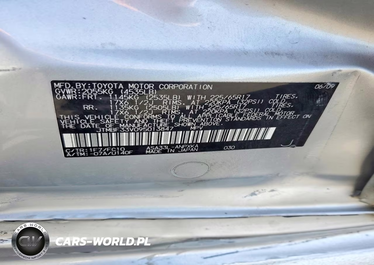 2009 Toyota Rav4 Base VIN:JTMBF33V095013847 - 13