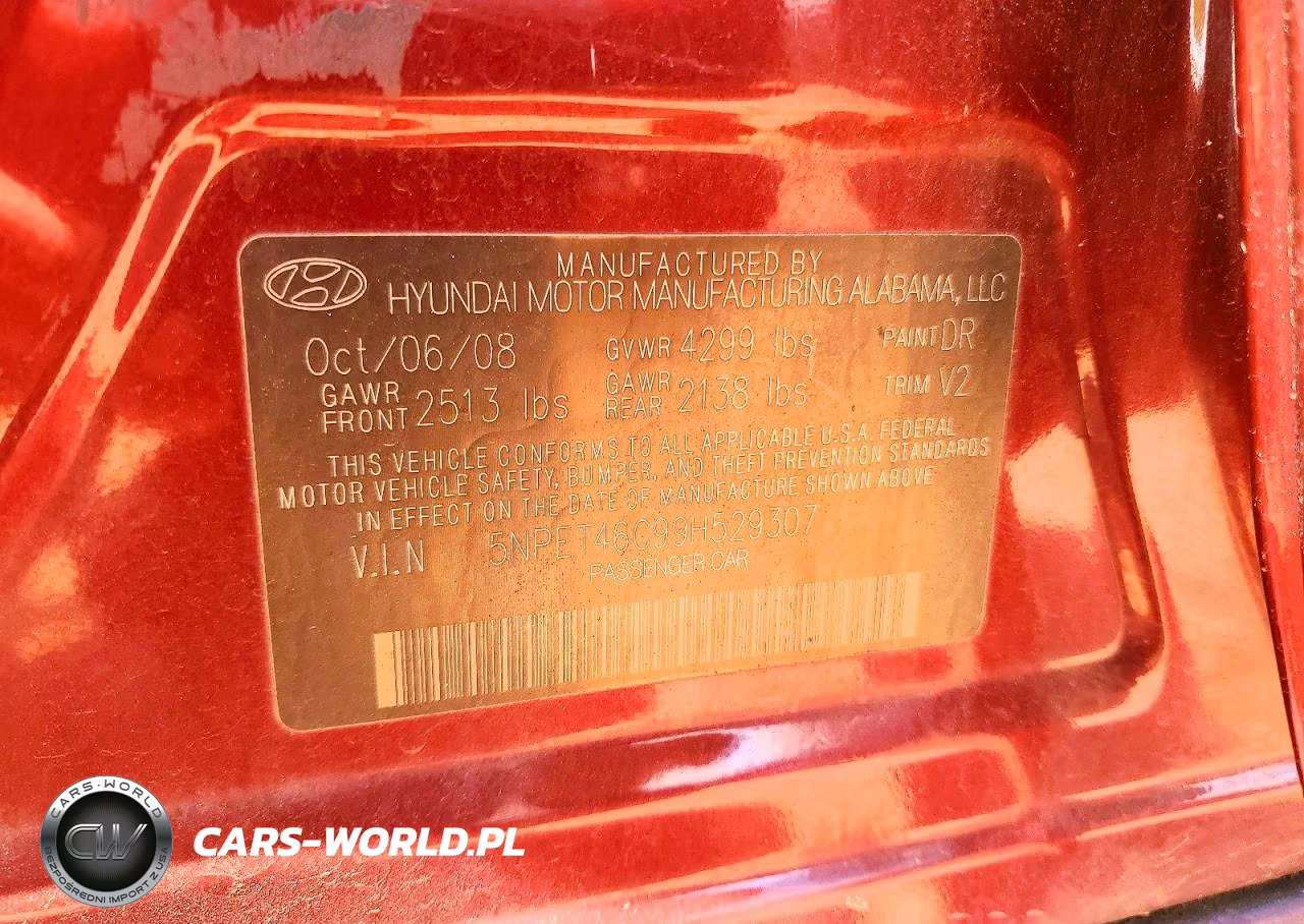 2009 Hyundai Sonata Gls VIN:5NPET46C99H529307 - 12