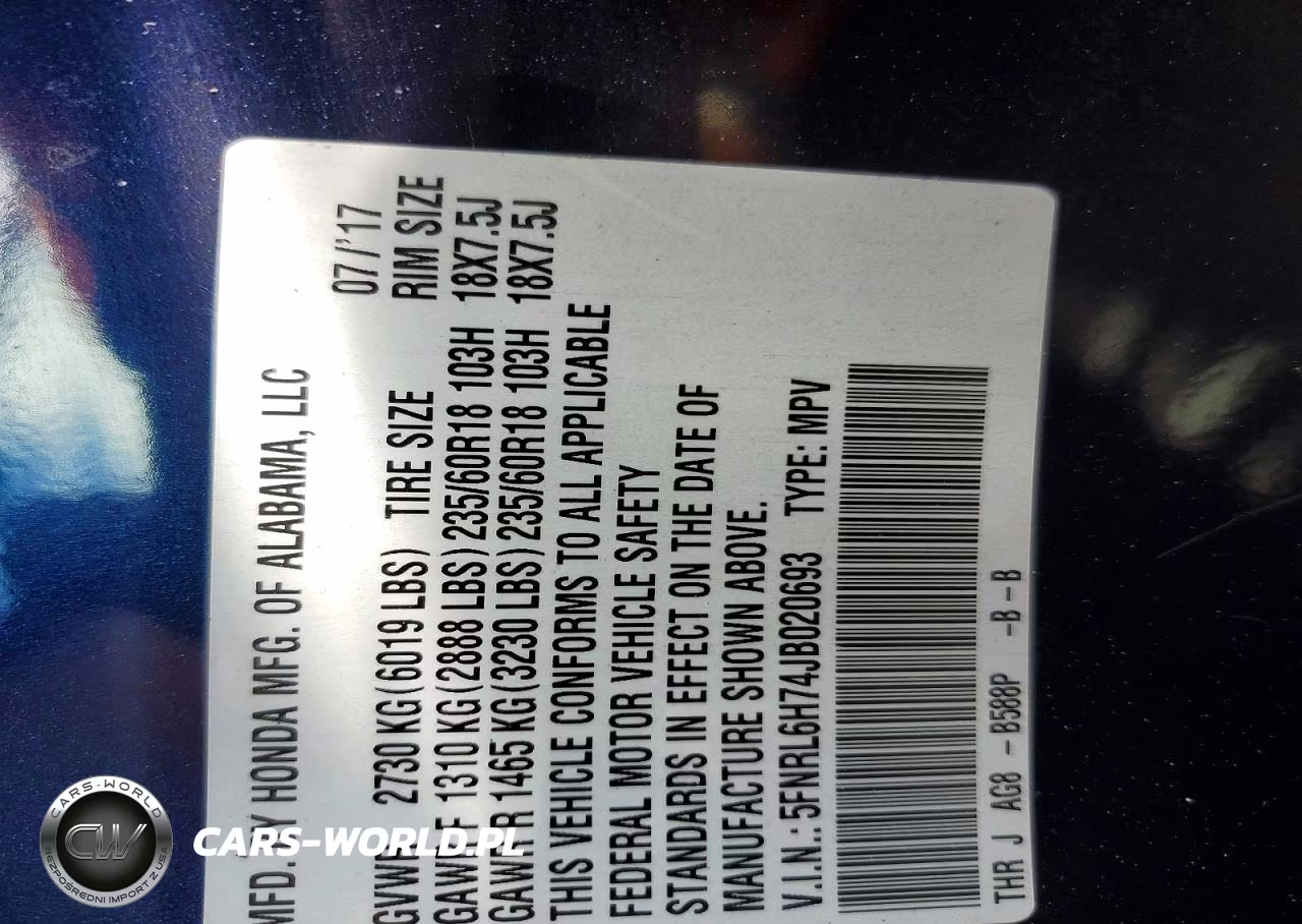 2018 Honda Odyssey Exl VIN:5FNRL6H74JB020693 - 13
