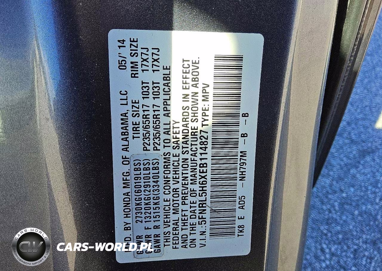 2014 Honda Odyssey Exl VIN:5FNRL5H6XEB114827 - 13