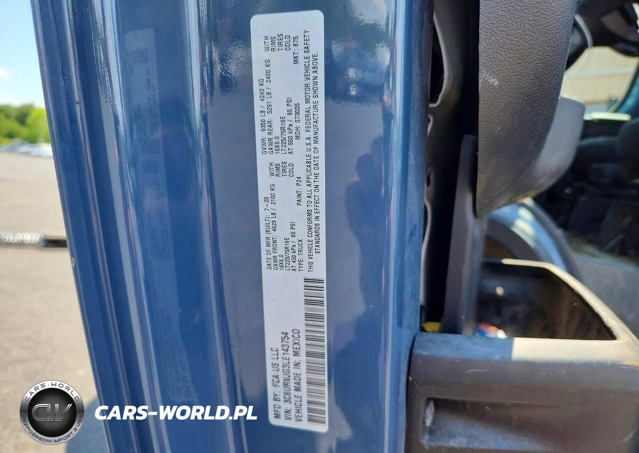 2020 Ram Promaster 3500 3500 High VIN:3C6URVJG3LE143754 - 12