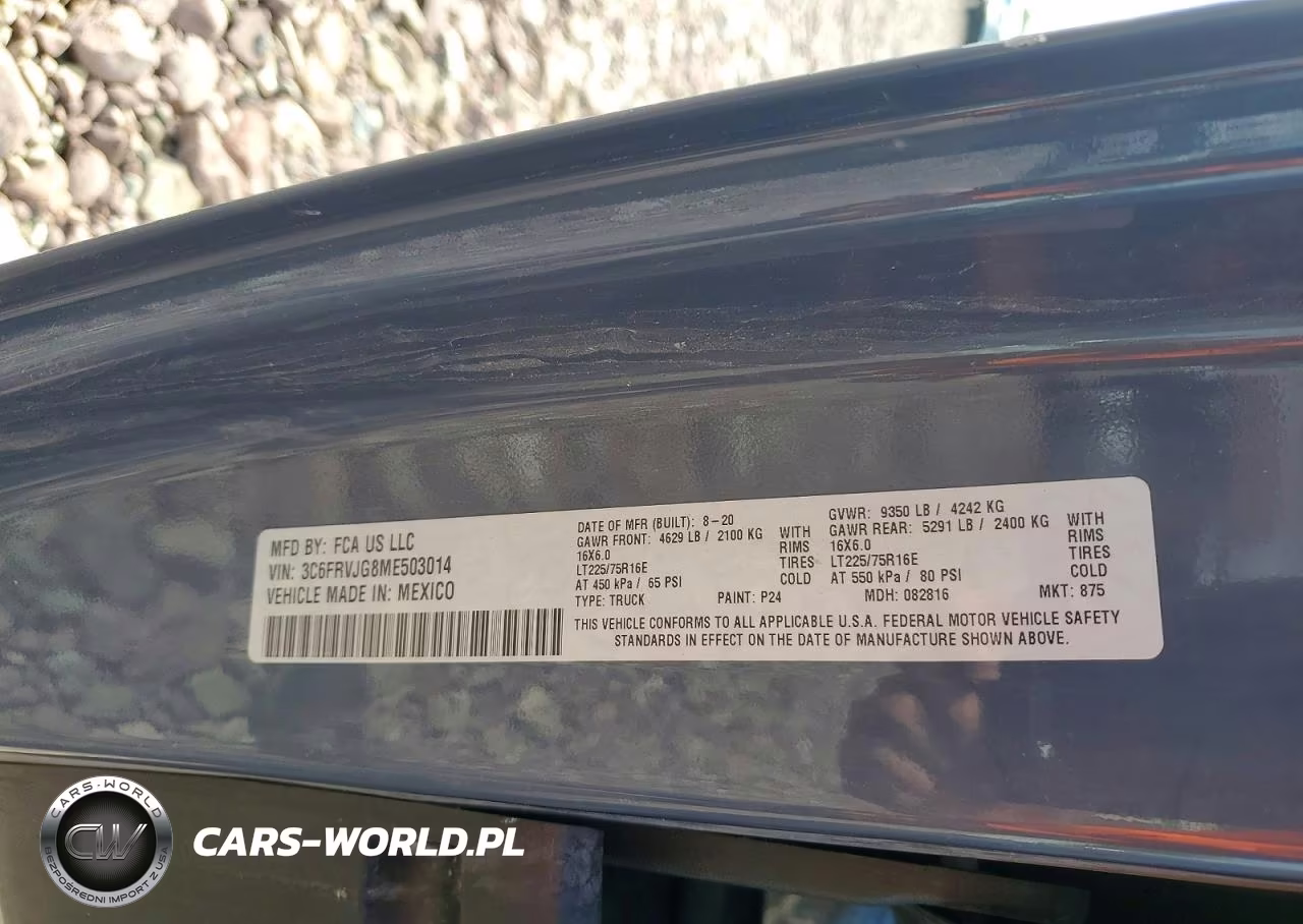 2021 Ram Promaster 3500 Delivery Van VIN:3C6FRVJG8ME503014 - 13