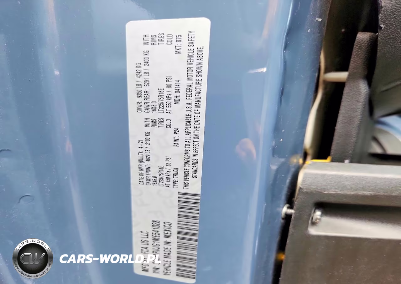 2021 Ram Promaster 3500 3500 High VIN:3C6MRVJG1ME541028 - 13