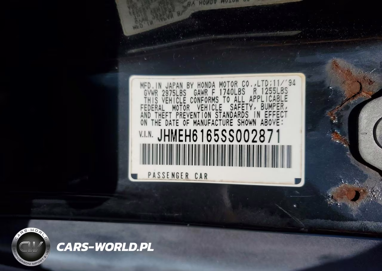 1995 Honda Civic Del Sol Si VIN:JHMEH6165SS002871 - 13