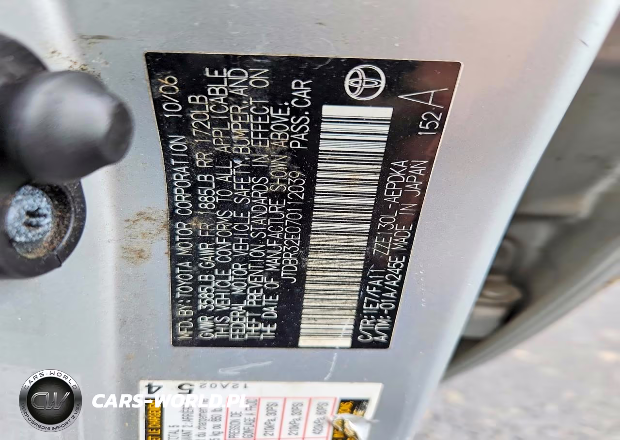 2007 Toyota Corolla Ce VIN:JTDBR32E070112039 - 12