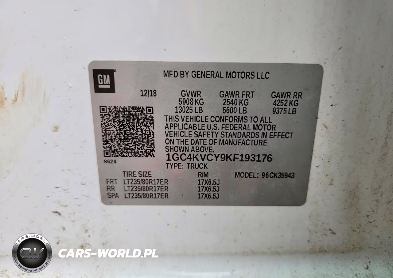 2019 Chevrolet Silverado K3500 VIN:1GC4KVCY9KF193176 - 14