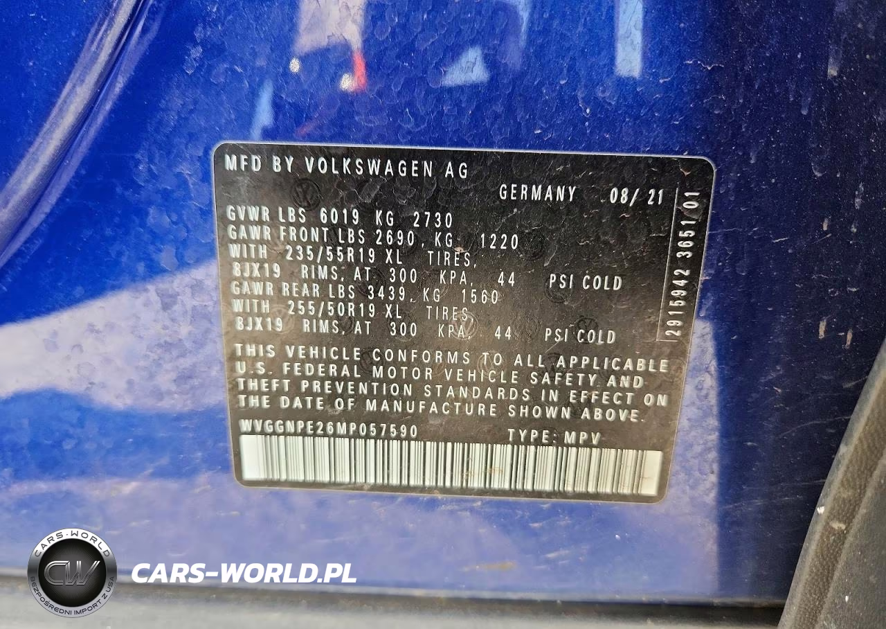 2021 Volkswagen Id.4 Pro S VIN:WVGGNPE26MP057590 - 13