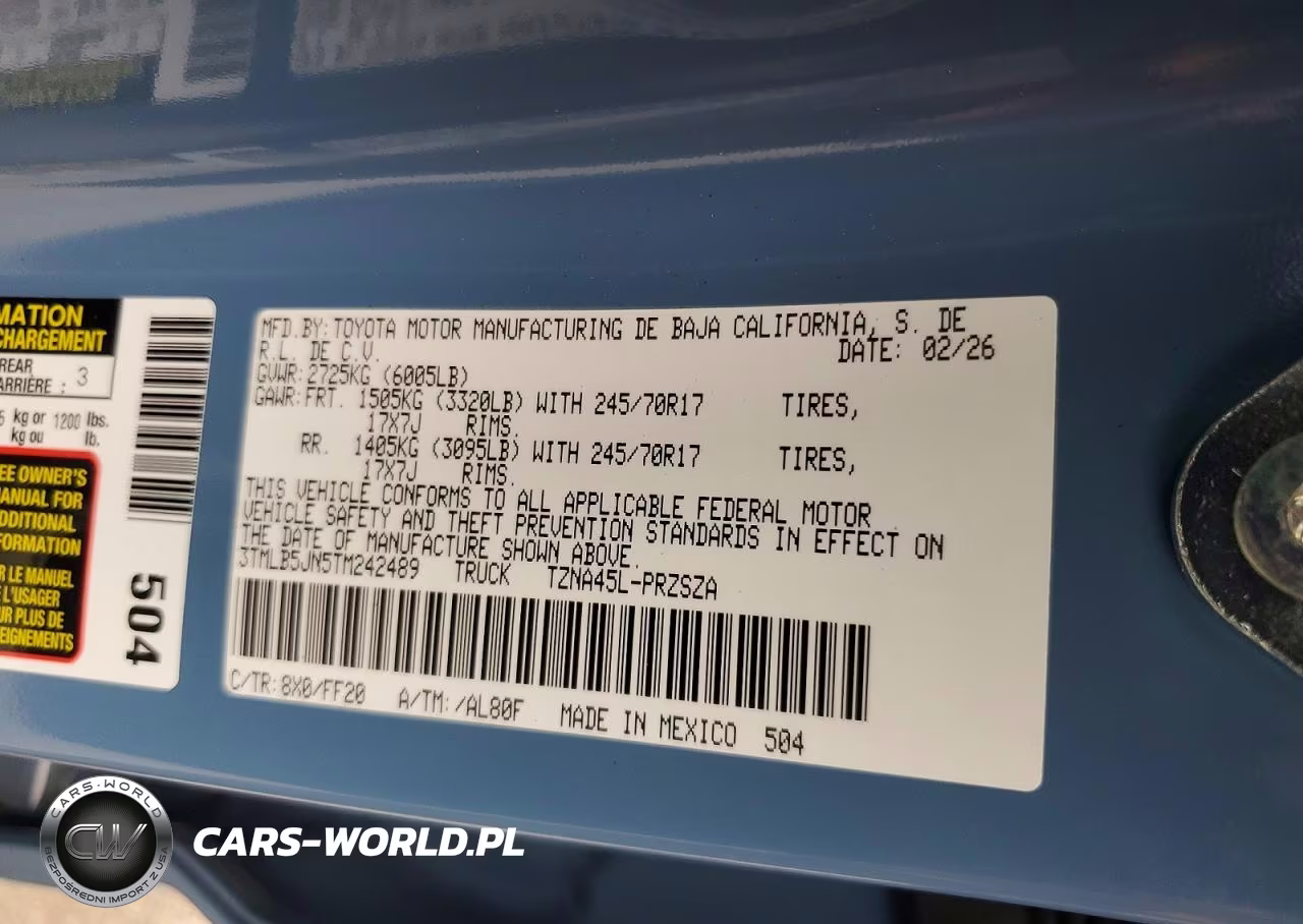 2026 Toyota Tacoma Sr5 VIN:3TMLB5JN5TM242489 - 12