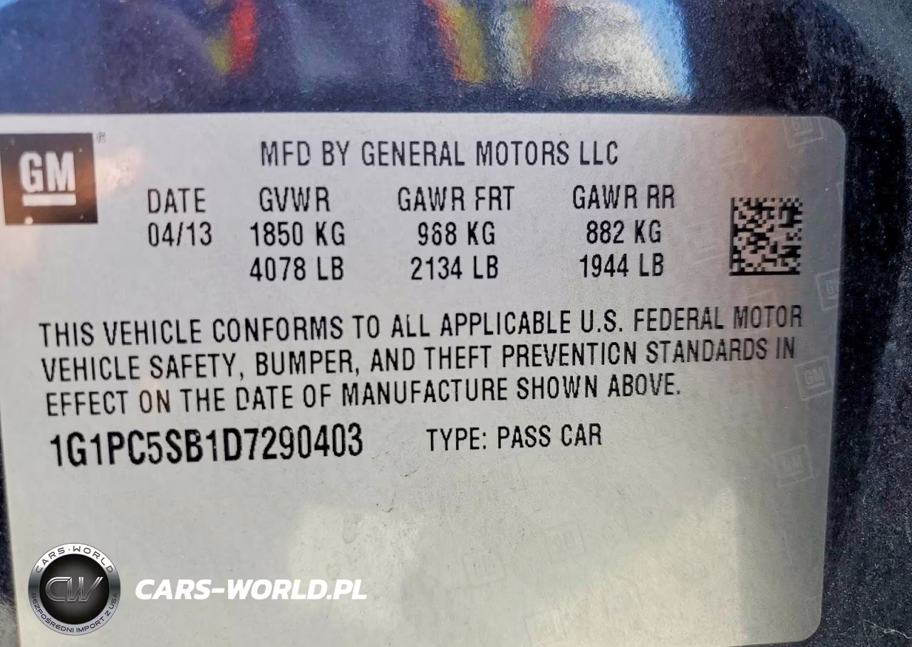 2013 Chevrolet Cruze Lt VIN:1G1PC5SB1D7290403 - 12