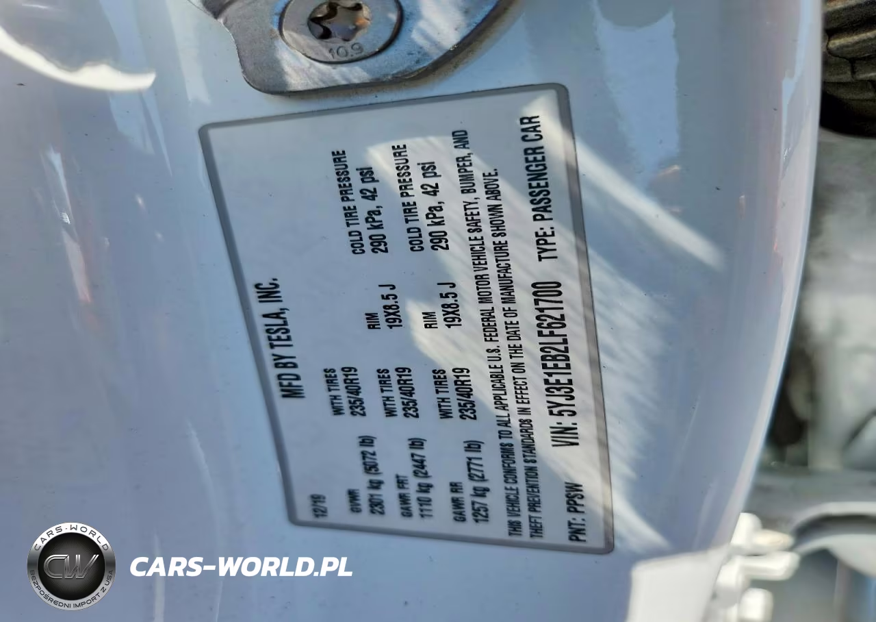 2020 Tesla Model 3 VIN:5YJ3E1EB2LF621700 - 12