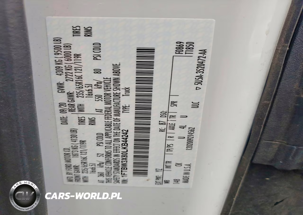 2020 Ford Transit T-350 VIN:1FTBW3X80LKB44242 - 13