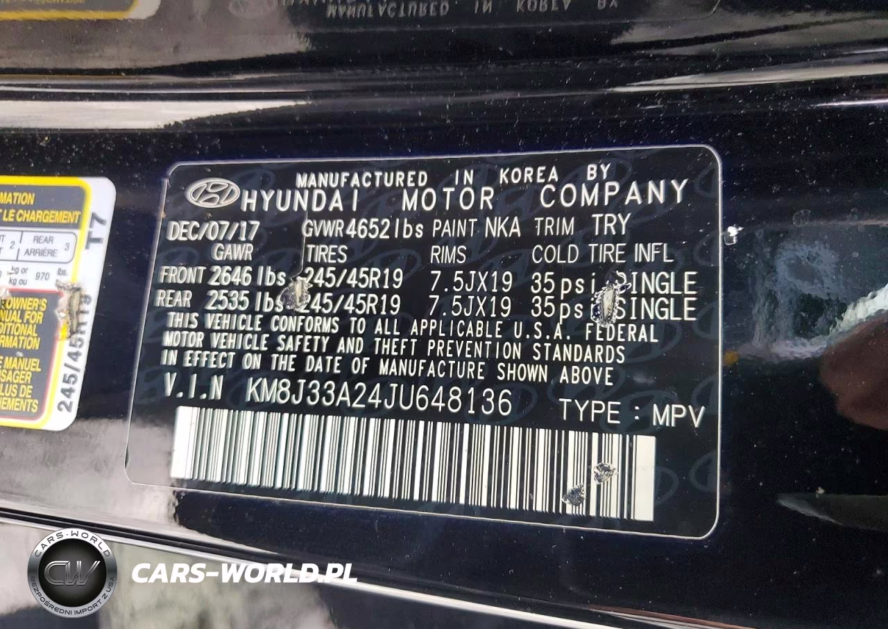 2018 Hyundai Tucson Value VIN:KM8J33A24JU648136 - 13