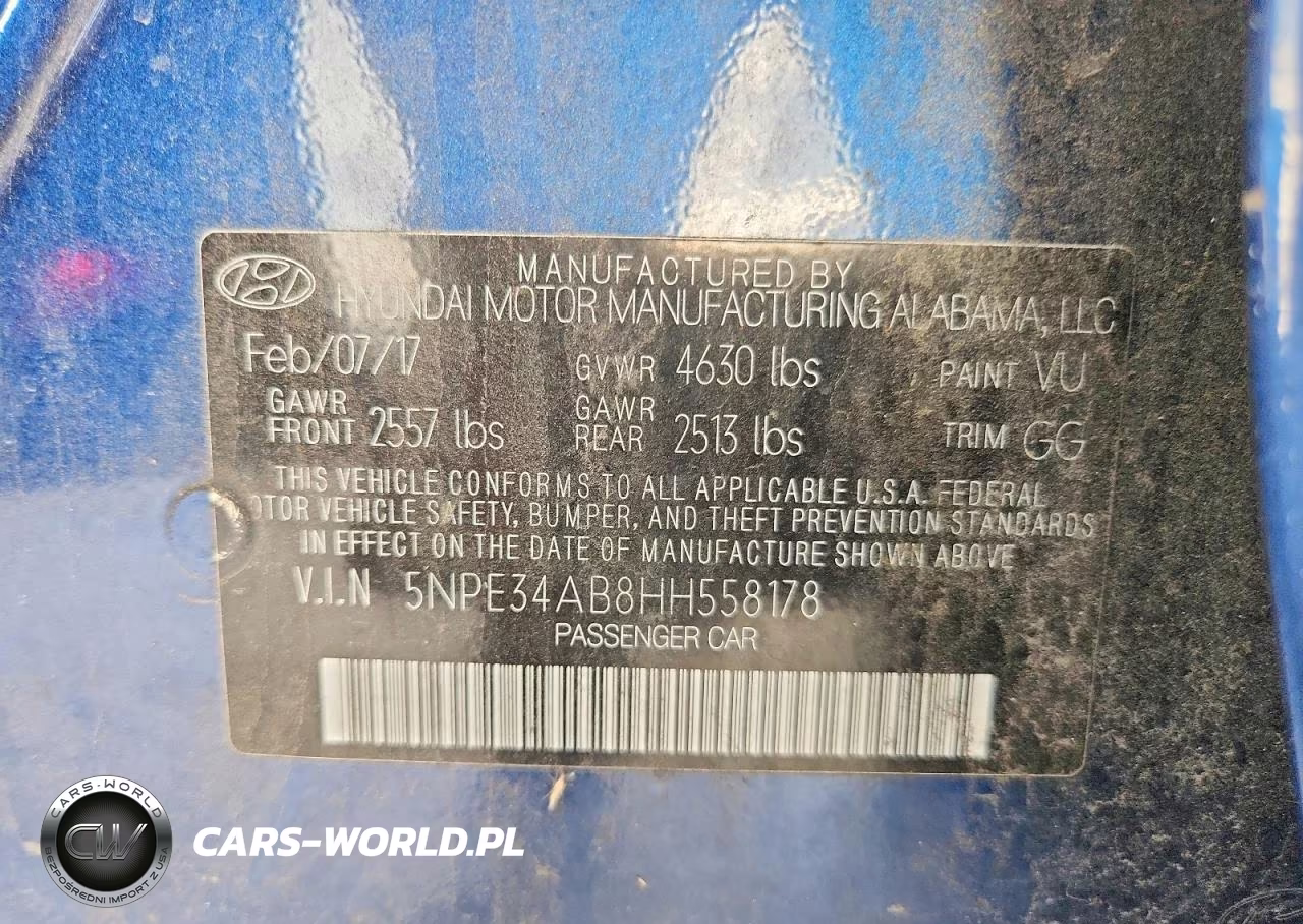 2017 Hyundai Sonata Sport 2.0T VIN:5NPE34AB8HH558178 - 12