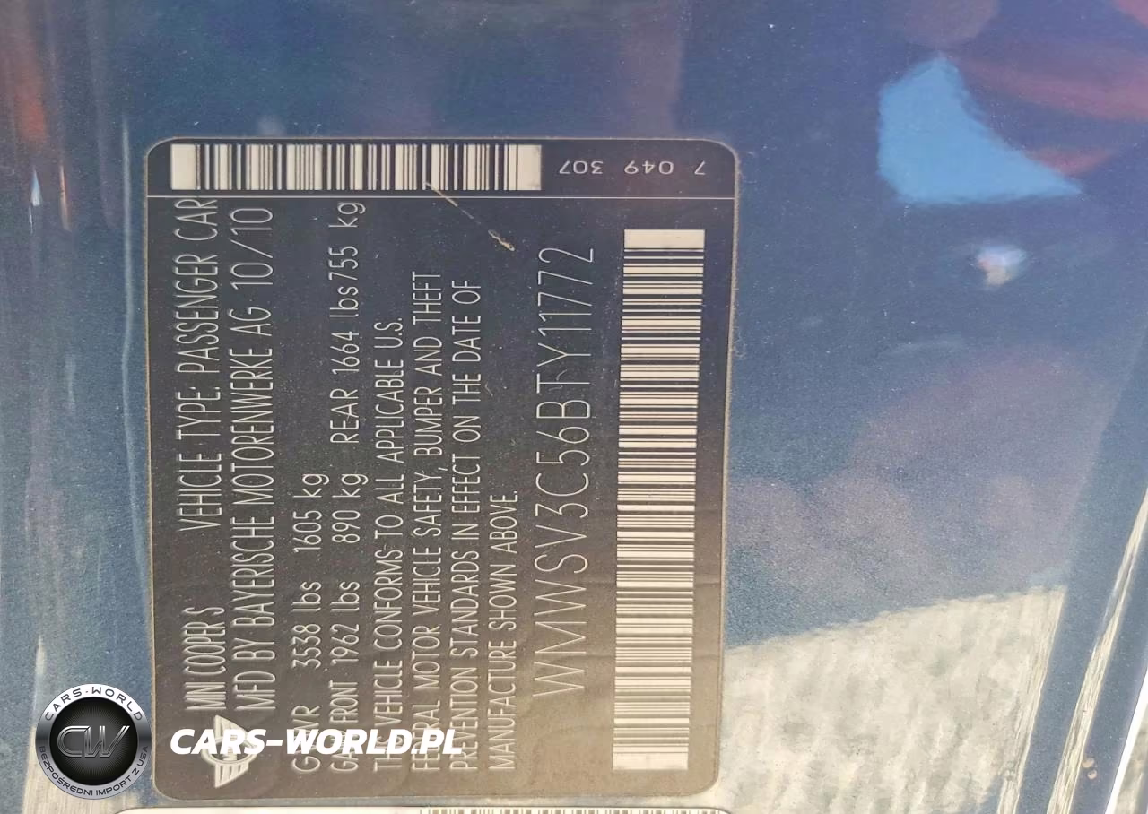 2011 Mini Cooper S VIN:WMWSV3C56BTY11772 - 12