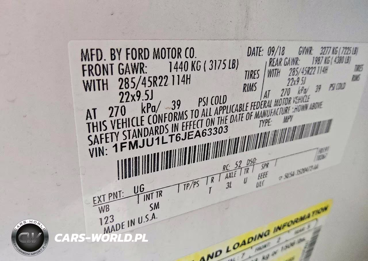 2018 Ford Expedition Platinum VIN:1FMJU1LT6JEA63303 - 13