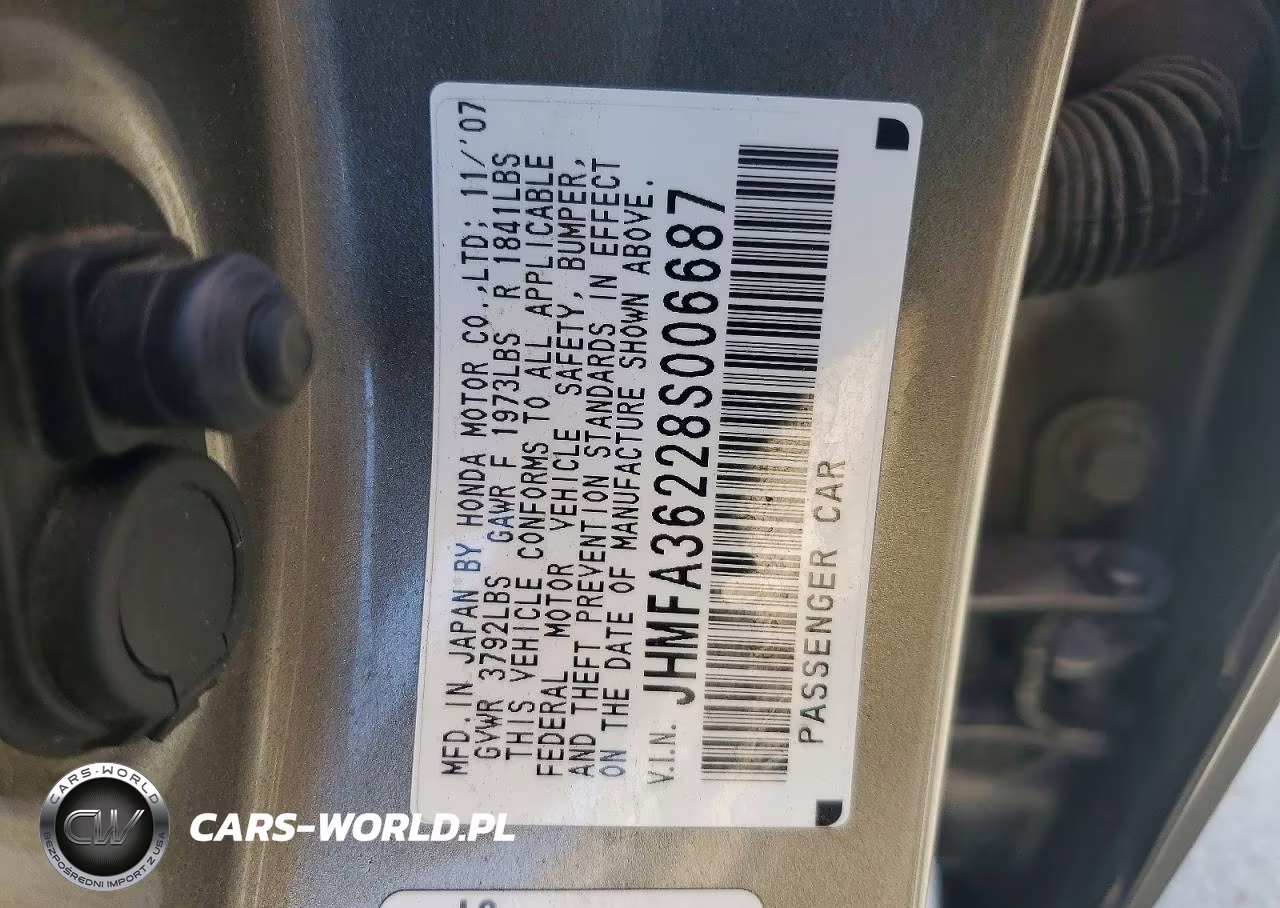2008 Honda Civic Hybrid VIN:JHMFA36228S006687 - 12