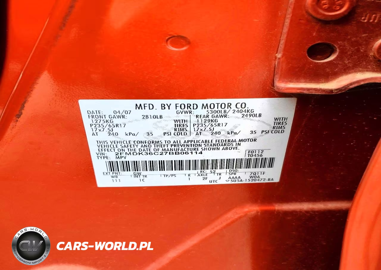 2007 Ford Edge Se VIN:2FMDK36C27BB06114 - 13