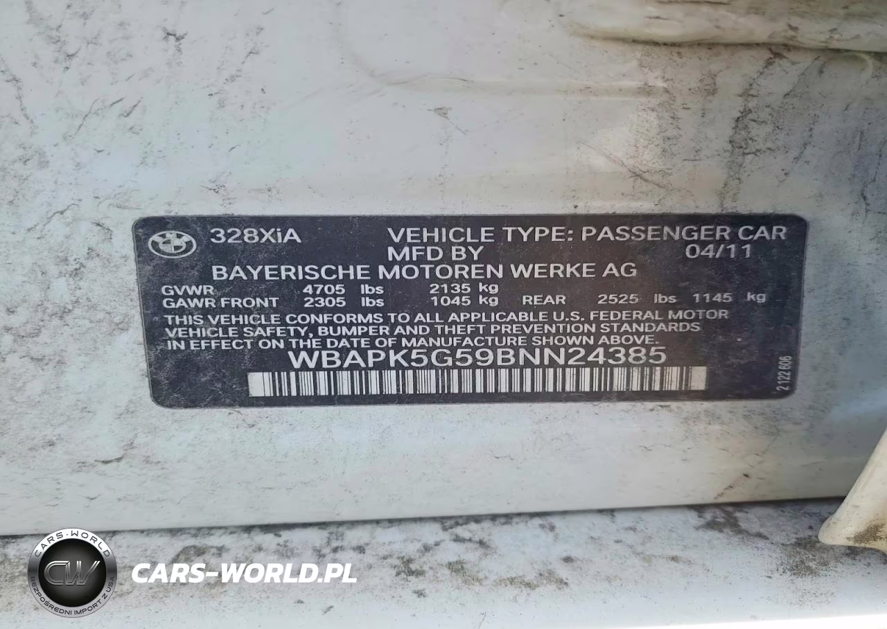2011 BMW 328 Xi Sulev VIN:WBAPK5G59BNN24385 - 12